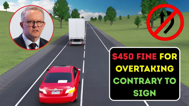 Overtaking Contrary to Sign