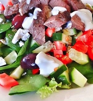 Spring Lamb Greek Salad