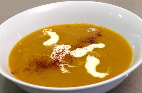 Curried Pumpkin and Red Lentil Soup